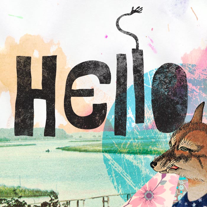 Hello Foxy Poster - Hello lettering