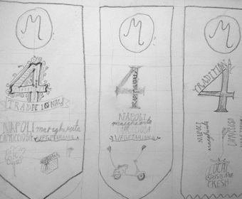 Meltz Pizza Bar - Banner Sketches