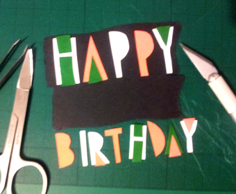 Panda Card - Happy Birthday cutout