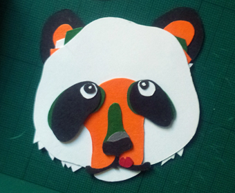 Panda Card - Panda head cutout